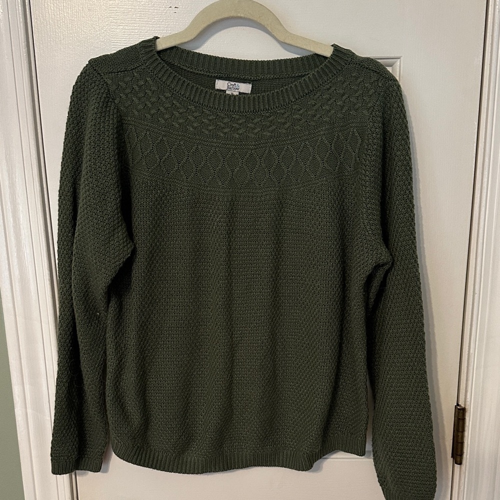 Croft & Barrow Olive Knit Sweater